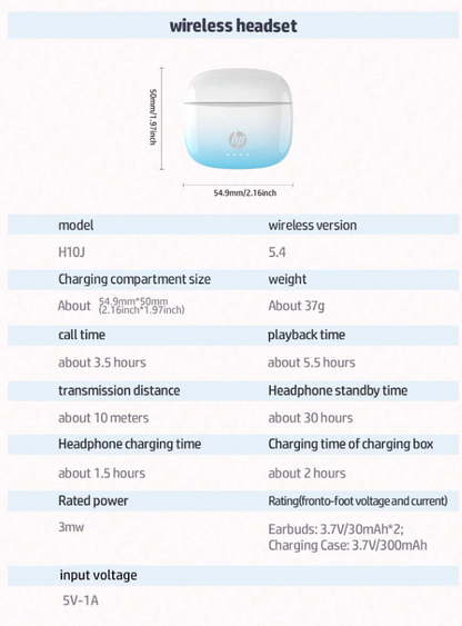 HP Auricolari senza fili HP con colore sfumato, durata batteria di 30 ore