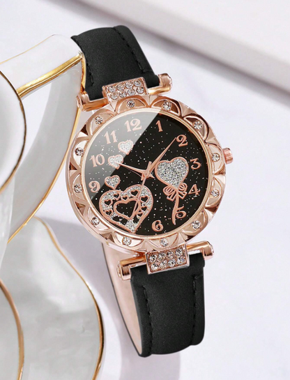 orologi da donna alla moda casual con quadrante a cuore e numeri